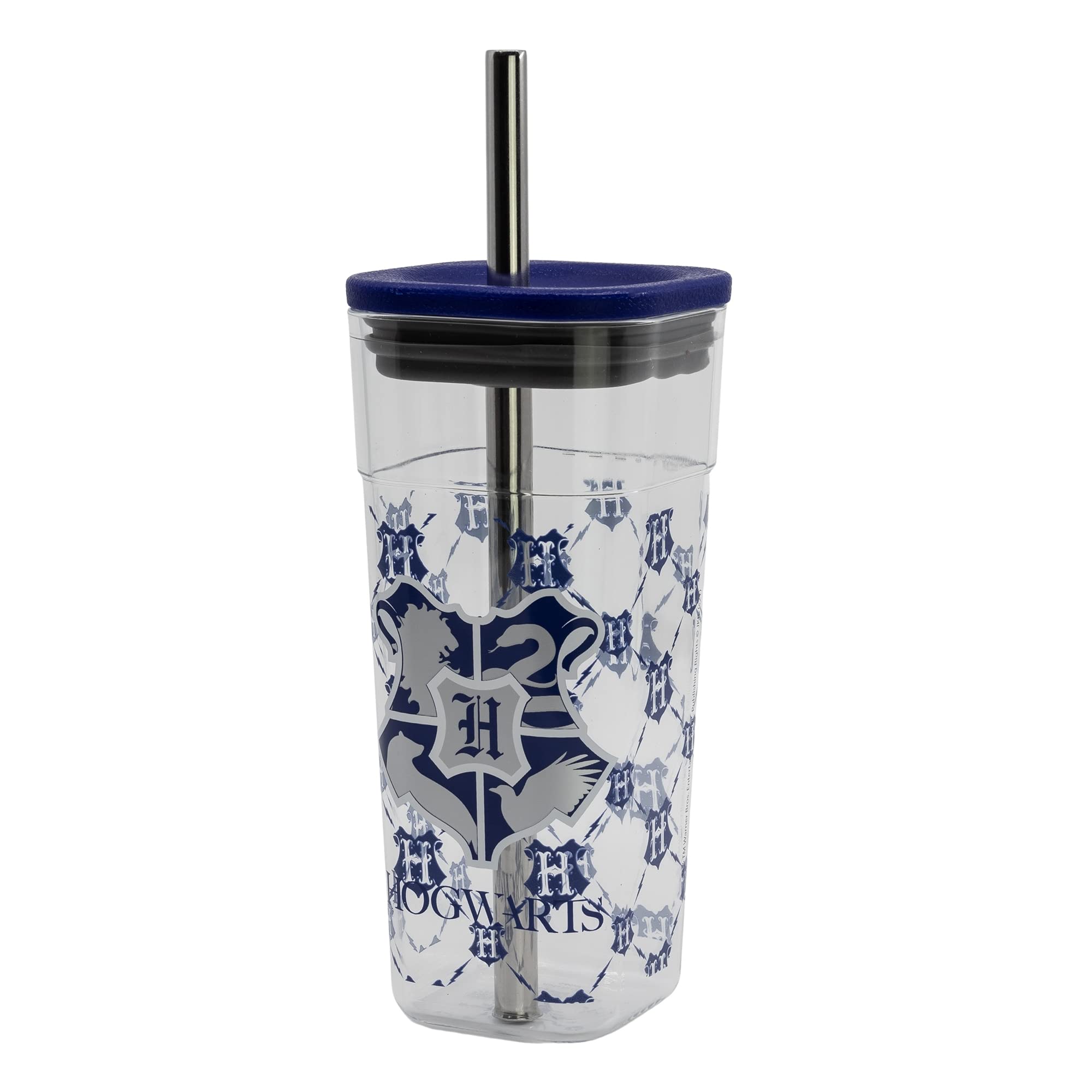 Stor ACRYLIC Cube Tumbler with Stainless Steel Straw 540 ML | Harry Potter