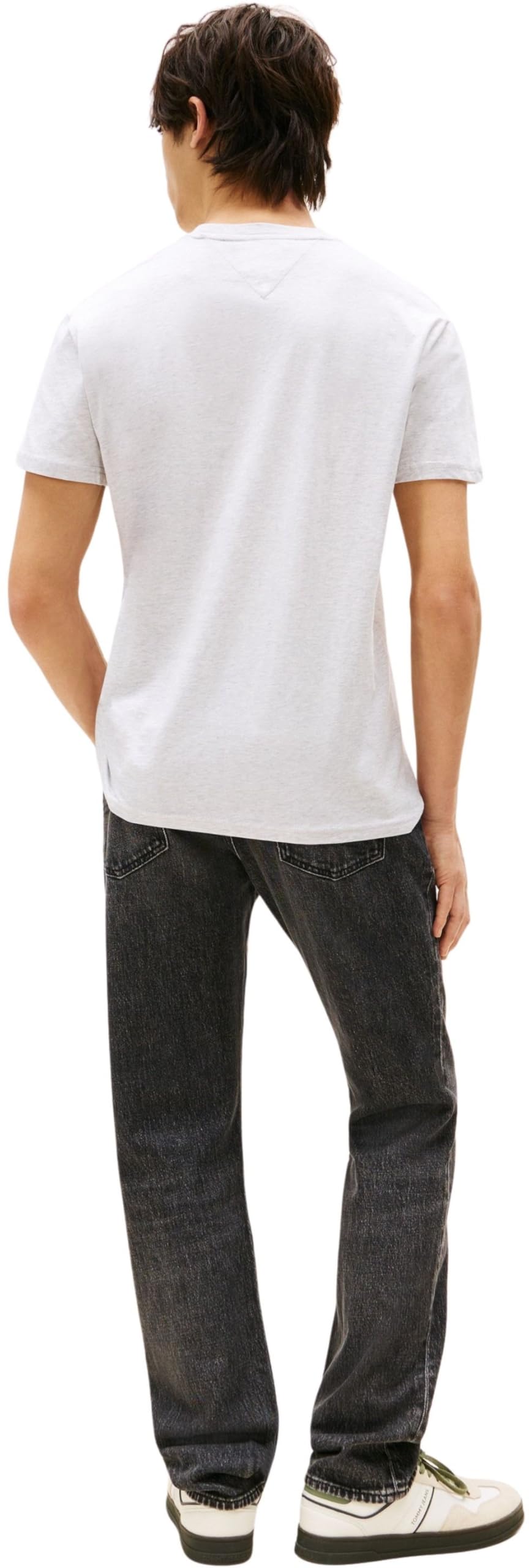 Tommy Jeans Camiseta de Manga Corta Hombre Linear Logo de algodón