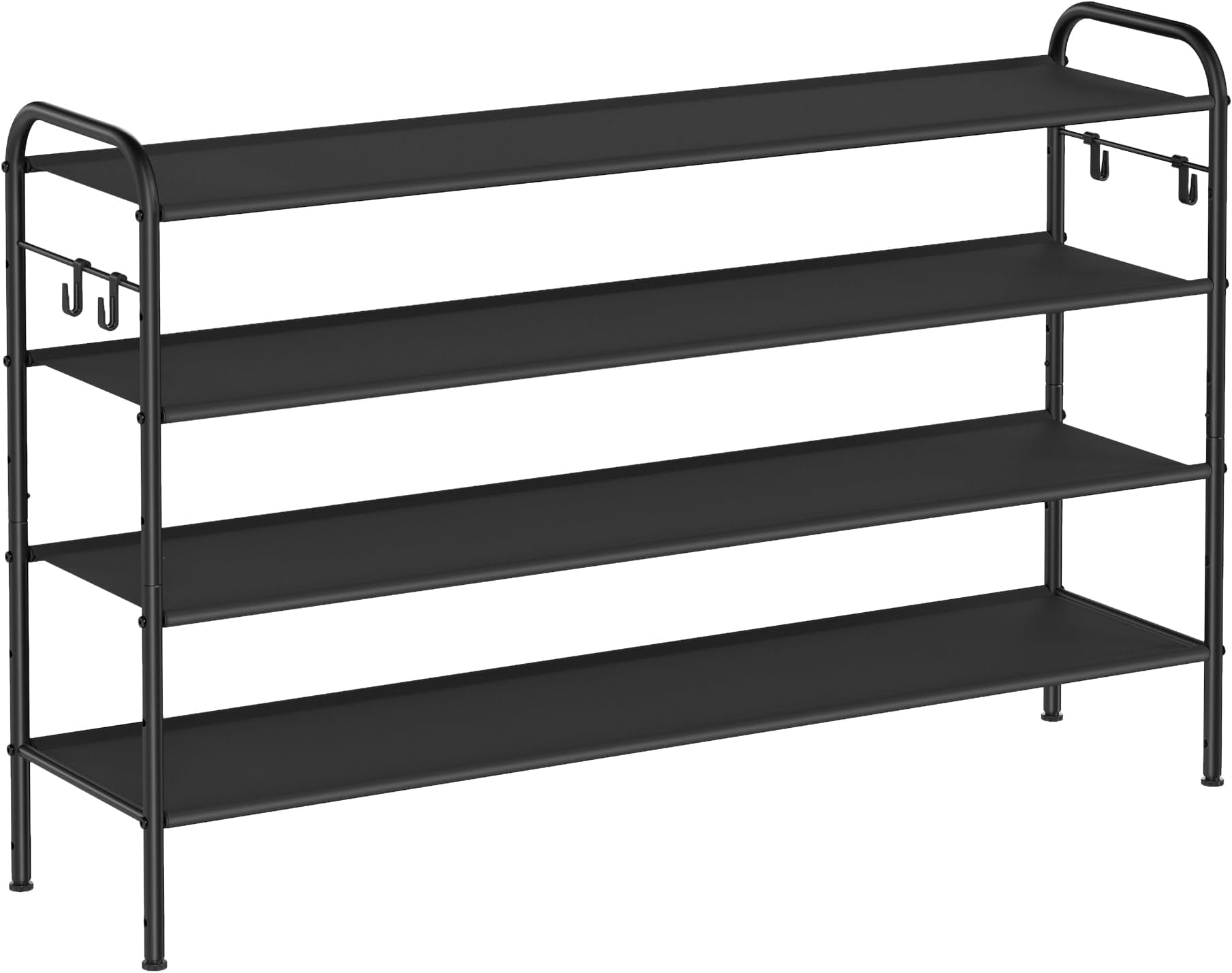 SONGMICS Schuhregal 4-stöckig Metall - Schuhorganizer Für 10-15 Paar, 30x68x75 Cm