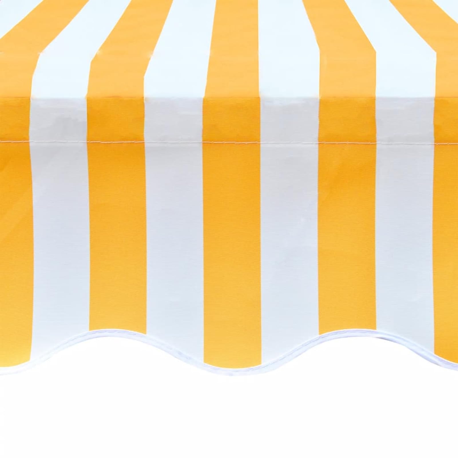Rantry Telo di Copertura per Tenda da Sole in Tela Giallo Girasole e Bianco 3x2,5 m