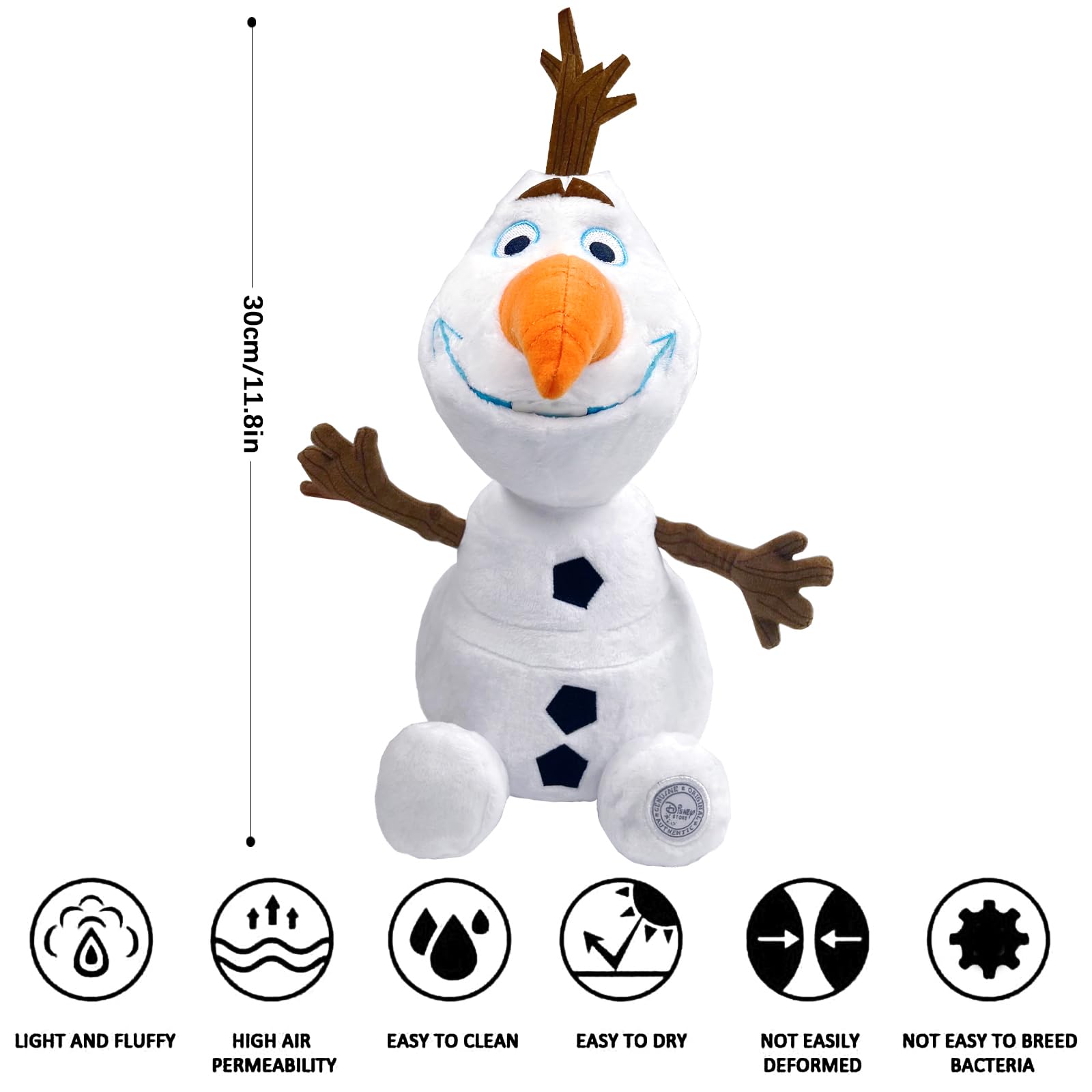 PQKL-party Olaf cuscino, Frozen Olafs cuscino di Neve, 30 CM Olaf cuscinos Olafs di Frozen, Frozens Ola The Snowman, Cartoon Frozens Ola, Un regalo per un amico