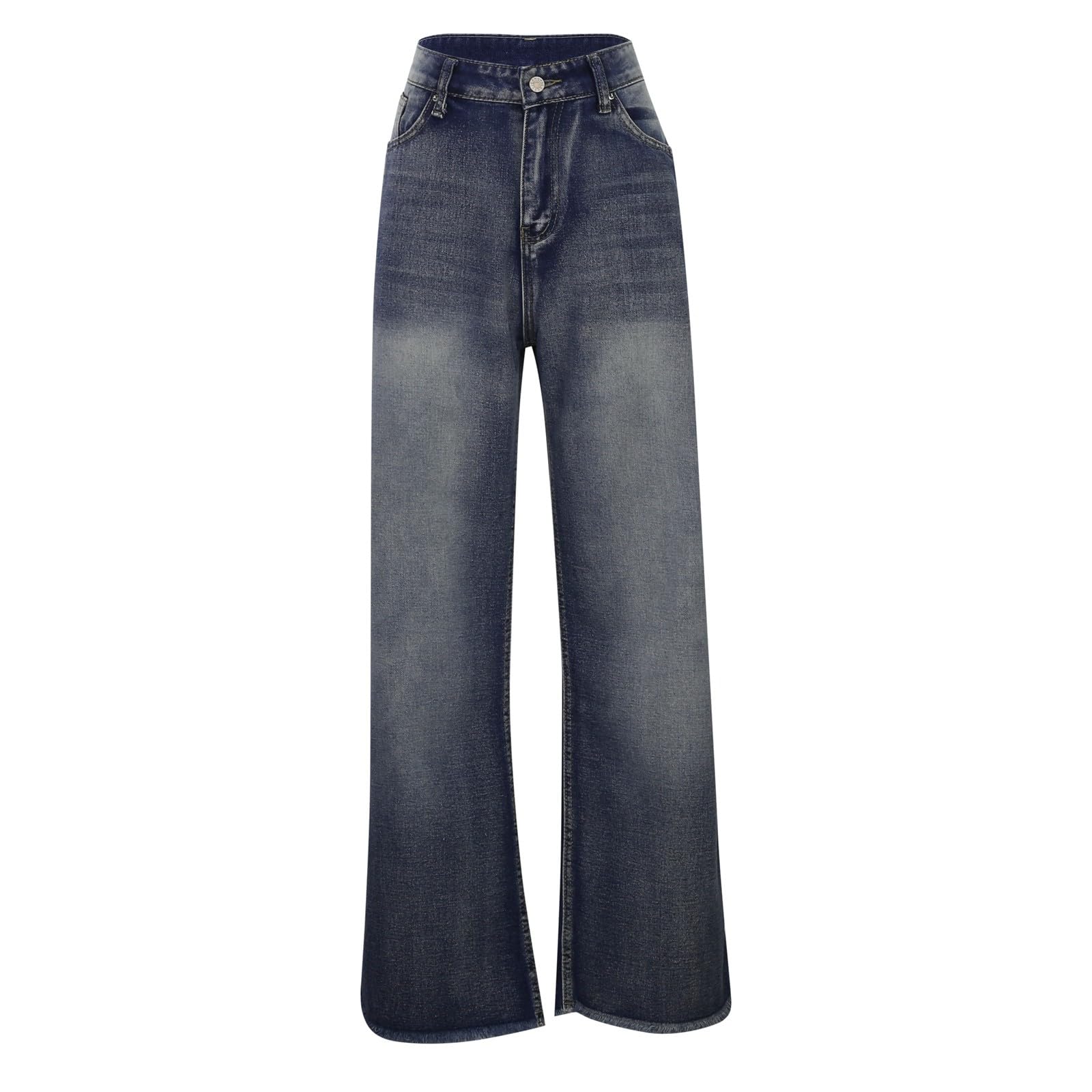 Vaqueros Para Mujer Bajita Elásticos Bolsillos Pantalones Trabajo Bootcut Mezclillas Bolsillo Deportes Campana Elefante Tiro Corte Recto Lavado Clásico Diseño Holgado Estilo Comodidad Superior