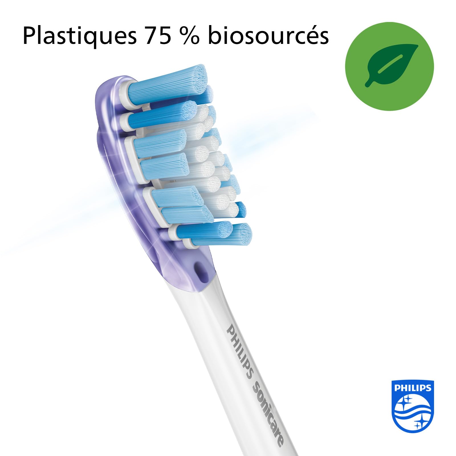 Philips Sonicare Lot de 4 têtes de brosses à dents électriques soniques G3 Premium Gum Care pour la santé des dents et des gencives, Blanc (Modèle HX9054/17)