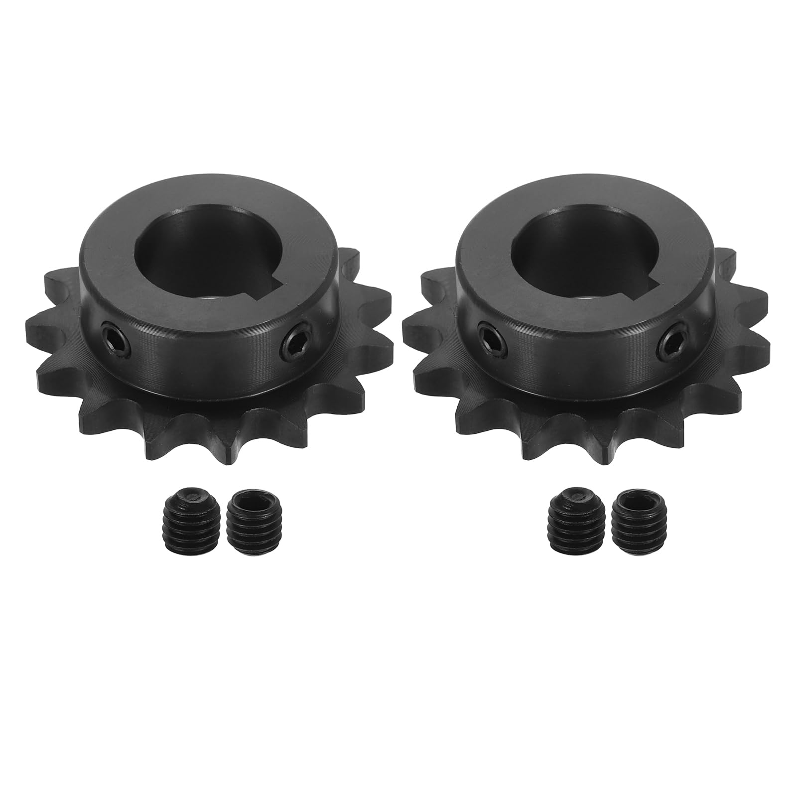 uxcell 2 Pcs #35 Chain Roller Sprocket 3/4" Bore, 24 Tooth C45 Carbon Steel ANSI #35 Roller Sprocket Round Hole with Set Screws for ISO 06C Chain — Amazon image 29