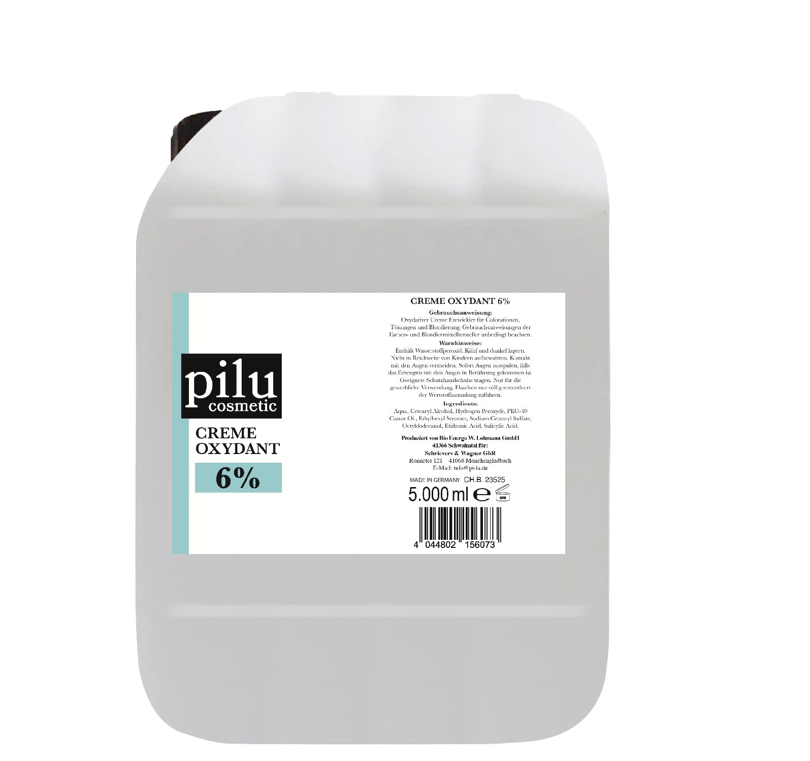 Crème Oxydant 5000 ml 6 % développeur I Peroxyde d'hydrogène pour coloration des cheveux, coloration, décoloration et matification I Cream Developer