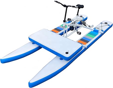 Water Bikes, Inflatable Pedal Boat, Water Bike Inflatable Kayak Bikeboat for Lake, Water Bikes with Paddle Board Waterbike for Lake Pedal Bicycle