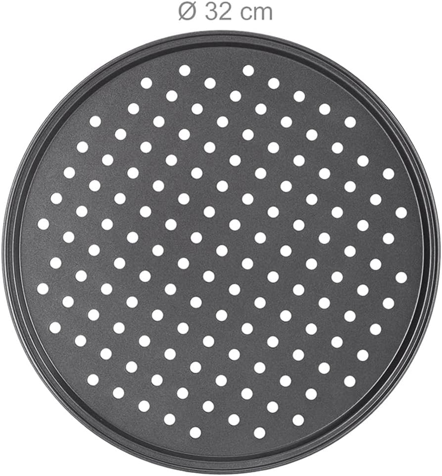 Set of 4 Pizza Tray Round Perforated Non-Stick Pizza and Tarte Crispy Tray Pizza Pans 32 cm