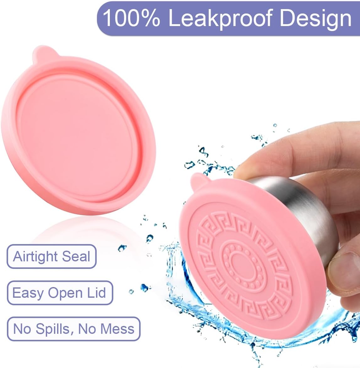 10 Pack 1.6 Oz Salad Dressing Containers To Go, Stainless Steel Small Condiment Containers with Lids, Reusable Leakproof Sauce Container Cups for Lunch Bento Box Picnic & Travel - Image 4