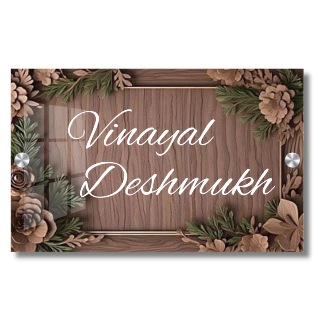 Customised Name Plate for Home Entrance, Acrylic, Golden, Wall Mount, 46x30 cm, Door Office Signage (12/18 inch) — Amazon image 15