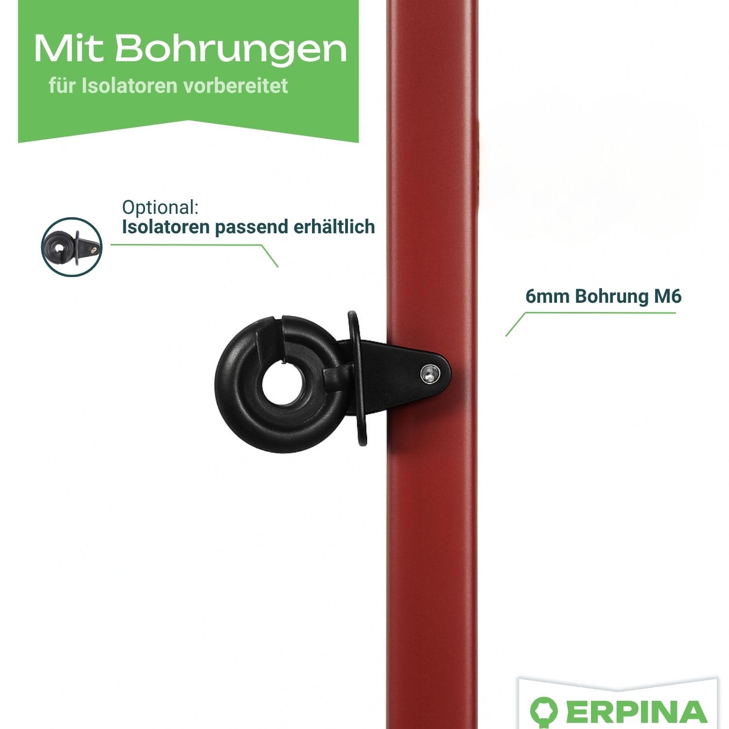 10er Pack Winkeleisenpfahl 115cm lang - der robuste Weidezaunpfahl für harte Böden verleiht dem Weidezaun sicheren Halt - für die langlebige und sichere Einzäunung von Weideflächen.