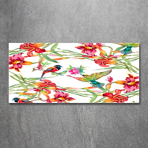 Image tableau photo oiseaux exotiques multicolores salon cuisine 120x60 - 3
