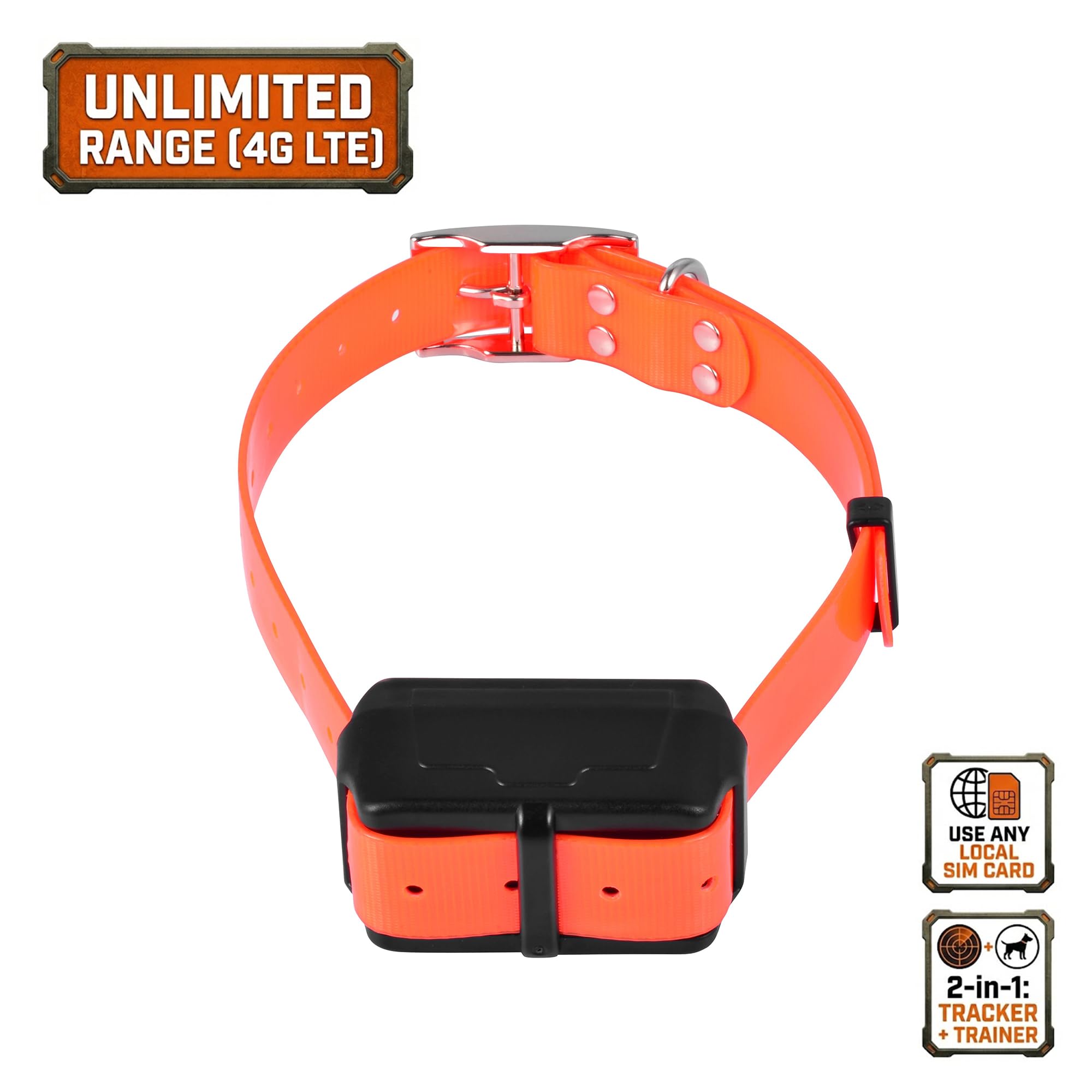 Localizzatore GPS per cani da caccia 4G, con allarme Geo-Freccion, batteria da 4000 mAh e cicalino a distanza, collare impermeabile per il monitoraggio e l'addestramento del cane