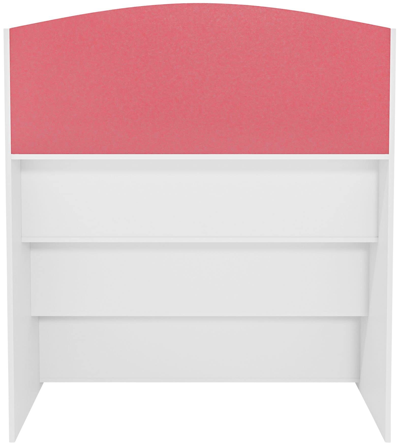 CLP Libreria Melfa I Portariviste Con 4 Scomparti I Scaffale Per Libri Per Bambini I Organizzatore Bianco Dimensione:80 cm
