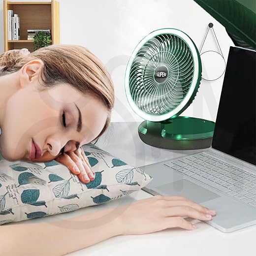Ostin Foldable Fan USB Rechargeable Desk Fan Air Circulation