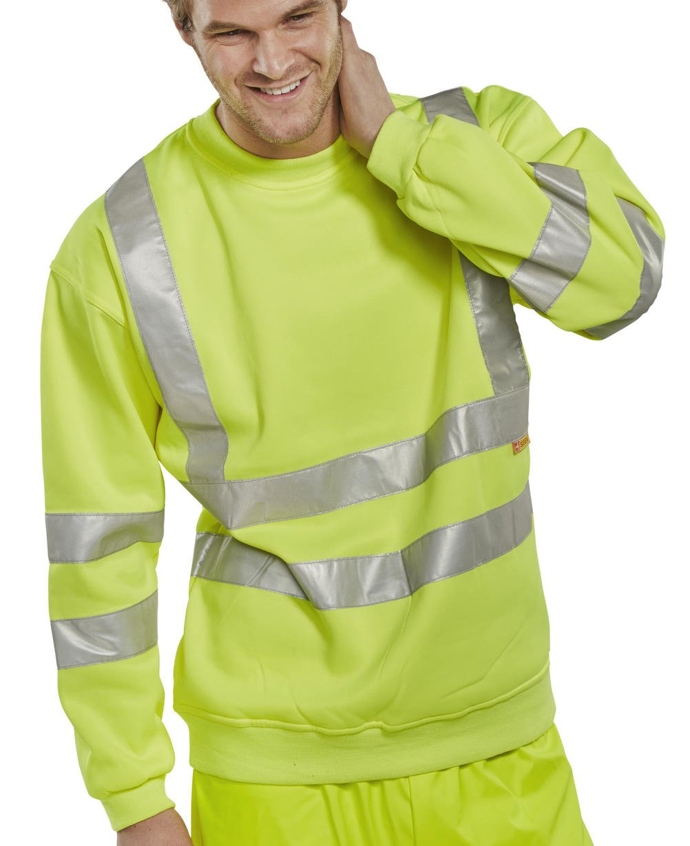 Sudadera Saturn amarillo de alta visibilidad en talla grande 6XL 5