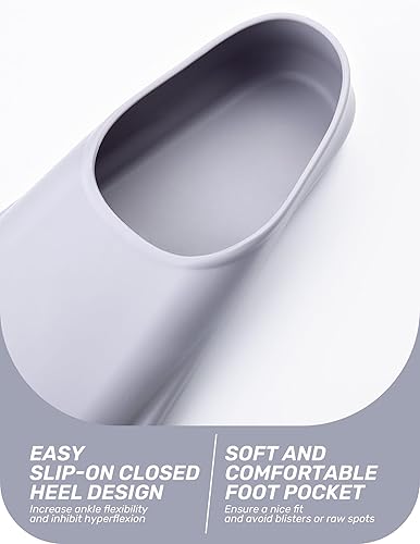 Miniatura 3 de CAPAS Aletas de entrenamiento de natación, cómodas, de silicona, para natación, hoja corta, flotantes, con bolsa de malla, para hombres y mujeres,