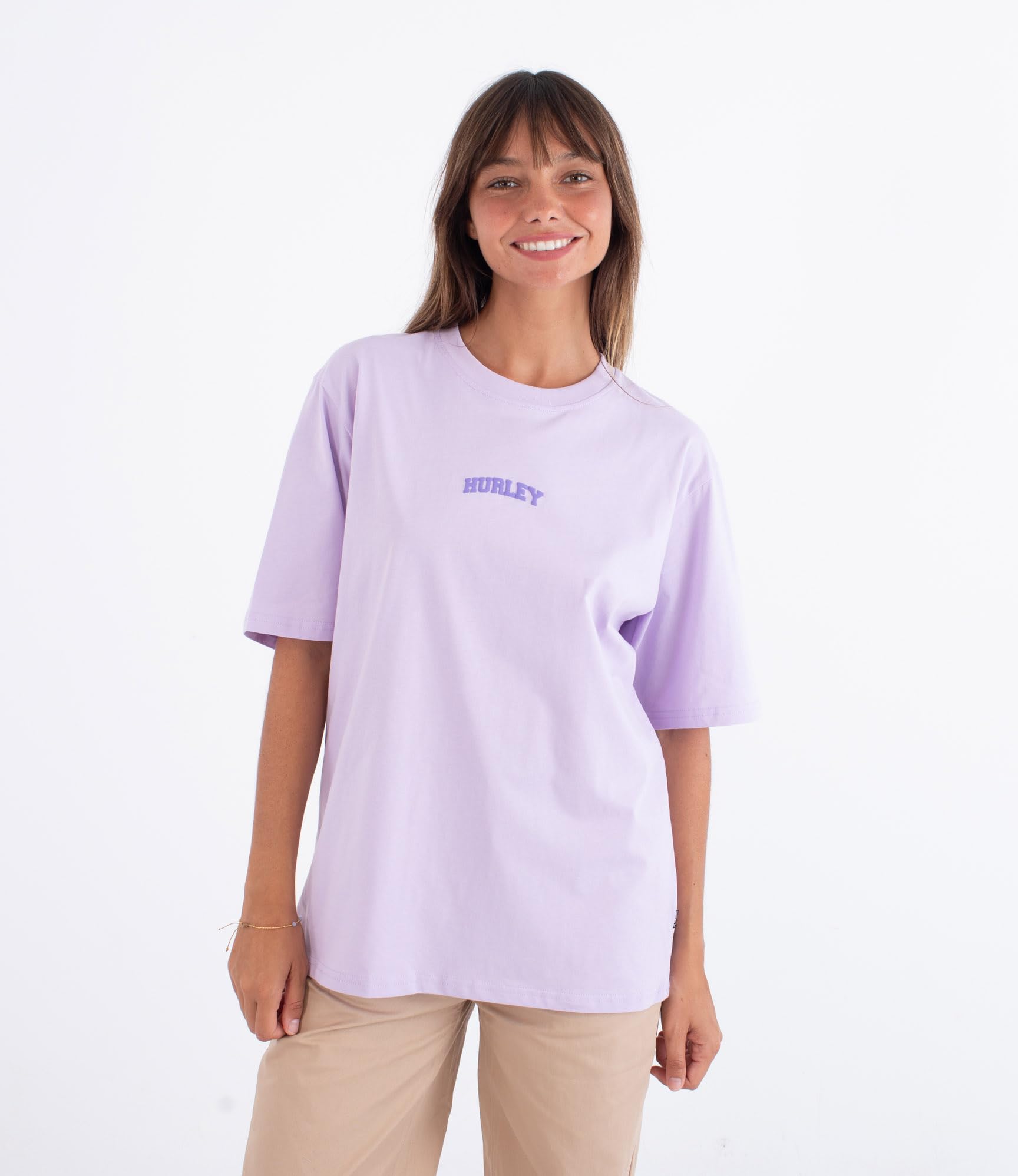 Hurley Womens Short Sleeve Stadium T-Shirt, Purple, M EU