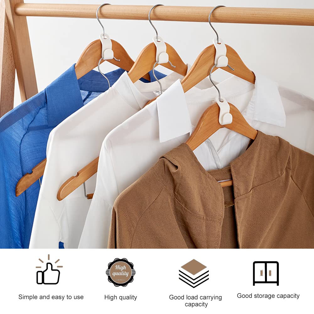 100 Stück Kleiderbügel Verbindungshaken - 4 Farben Platzsparende Aufhänger