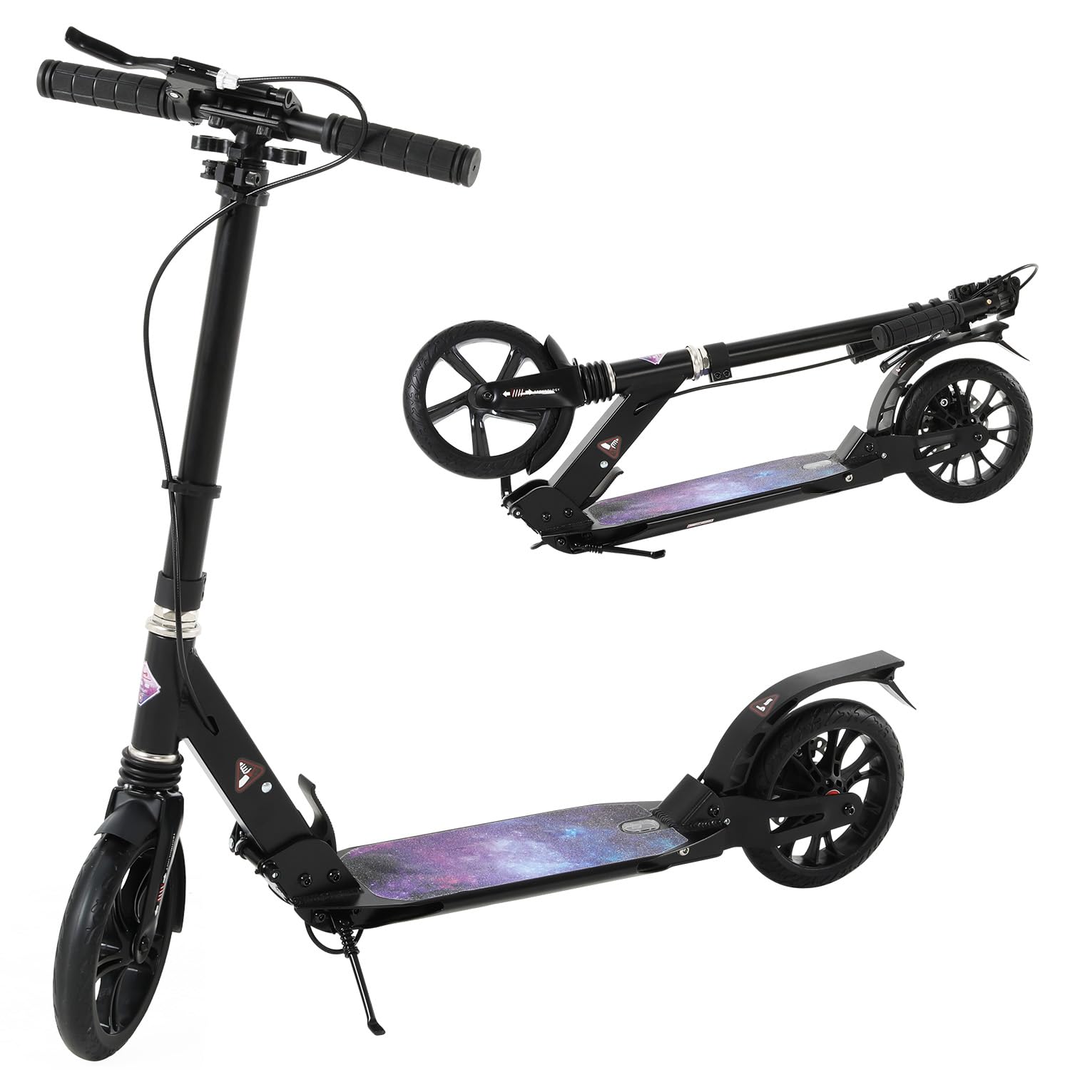 ISE Monopattino per Adulti e Bambini, Monopattino a Spinta Pieghevole Regolabile Scooter per Ragazzo Ragazza