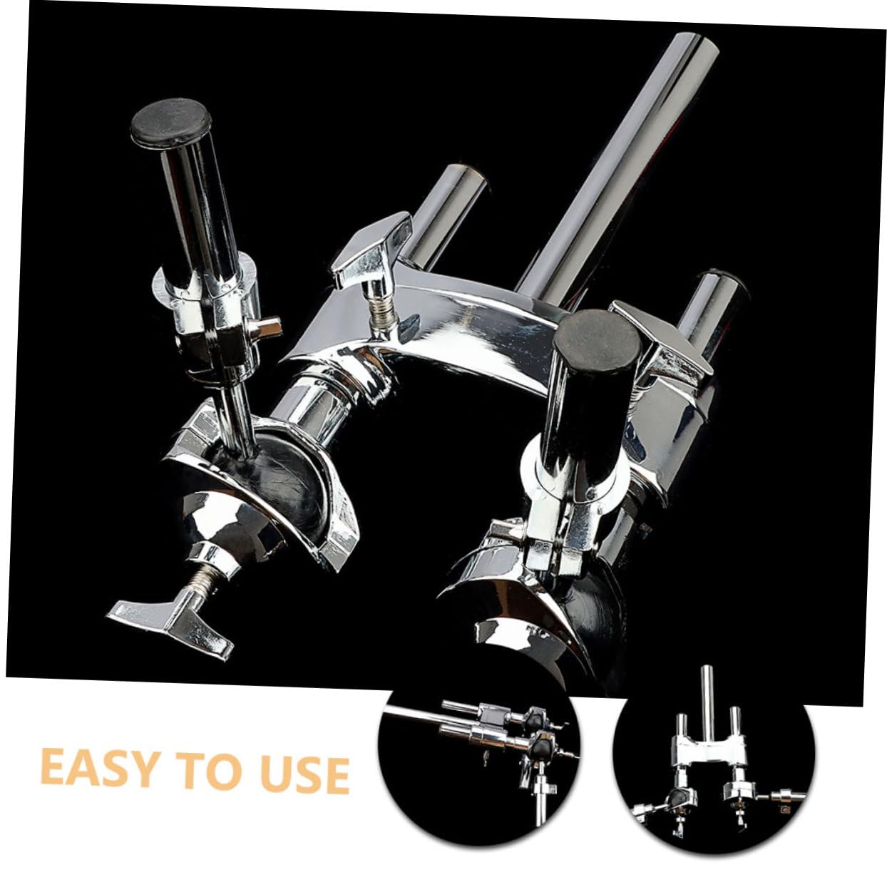 Tubo Vertical de Soporte para Batería Metálico Accesorio para Instrumento de Percusión para Escenario de Rendimiento