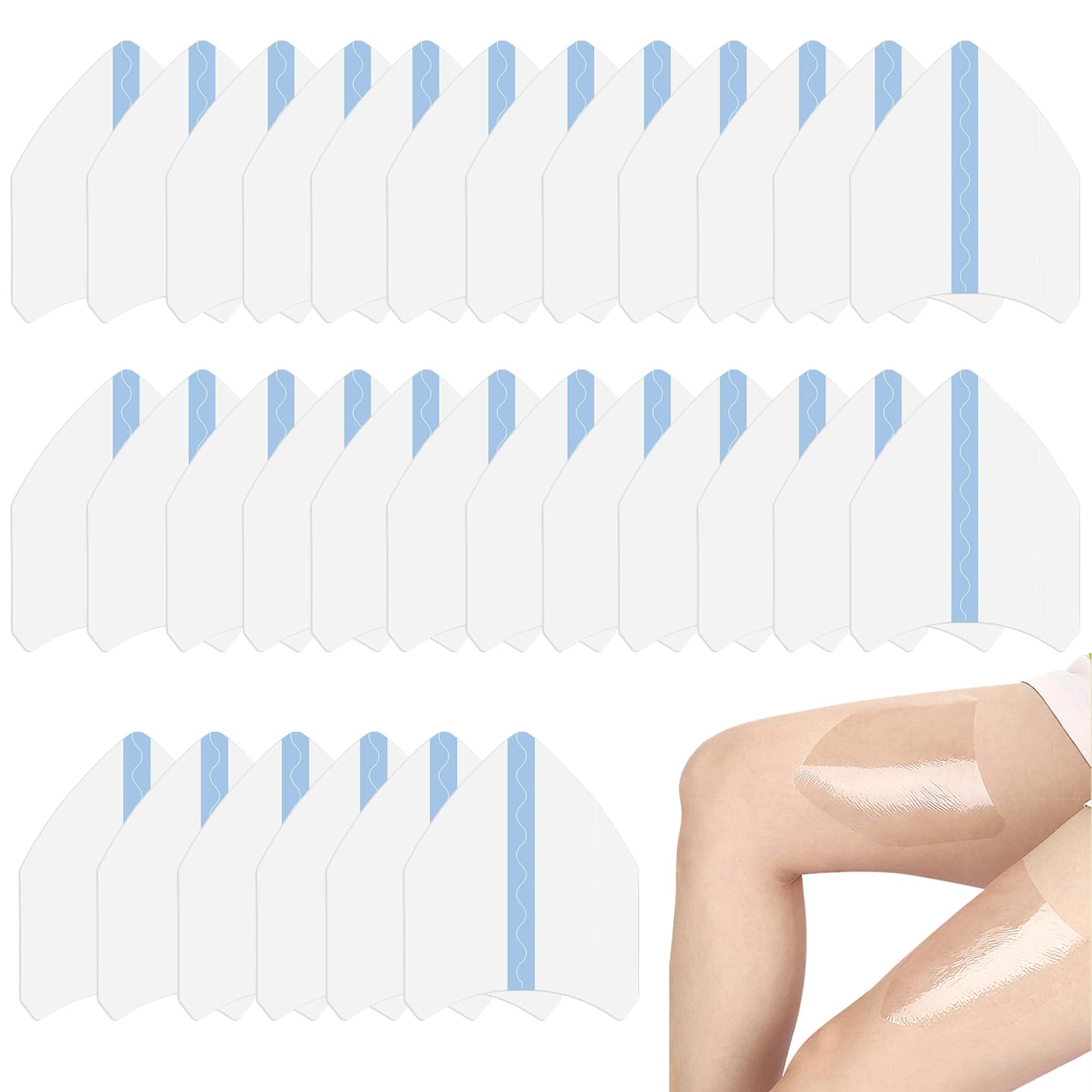 Lifting istantaneo delle cosce, 30 pezzi Cerotti trasparente invisibili per il lifting del corpo per gambe e braccia, nastro per il lifting delle cosce di sollevamento della pelle cadente