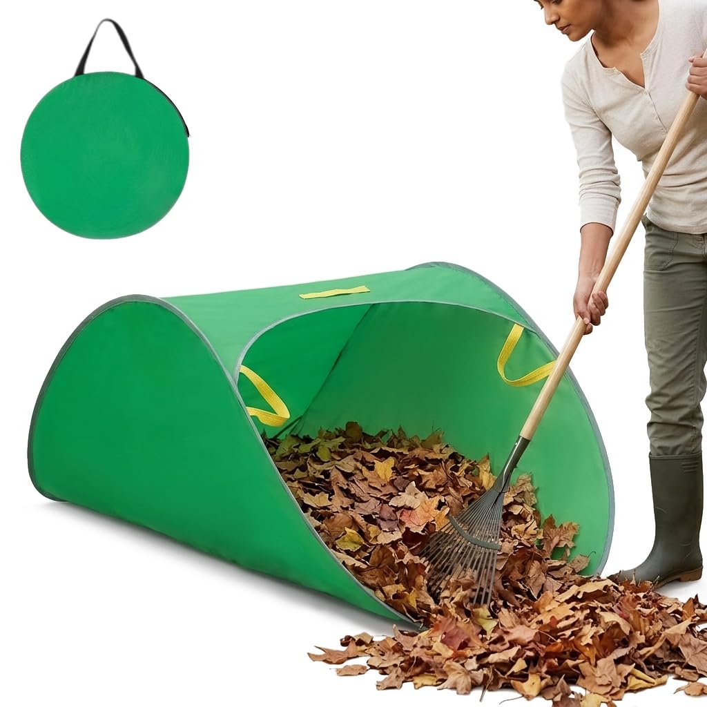 ORTIZA® Foldable Leaf Bag Large Capacity Portable Reusable Leaf Collector with Handles for Garden Waste and Yard Cleaning-image-40