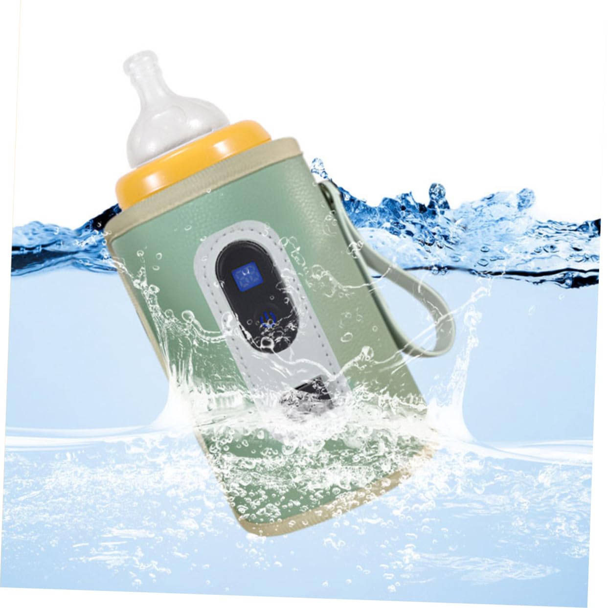 Garneck Travel Bottle Warmer Digital Display Cover Insulation Sheet 5-Mode Switch Compact Portable Random Color