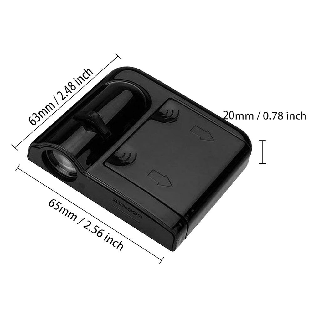 LED Luz del Proyector del Coche, 4 piezas Puerta del Coche Bienvenido Cráneo Luz del Patrón Sombra, Universal Sensor Magnético Inalámbrico Shadow Logo Luz para Puerta del Coche (bat)
