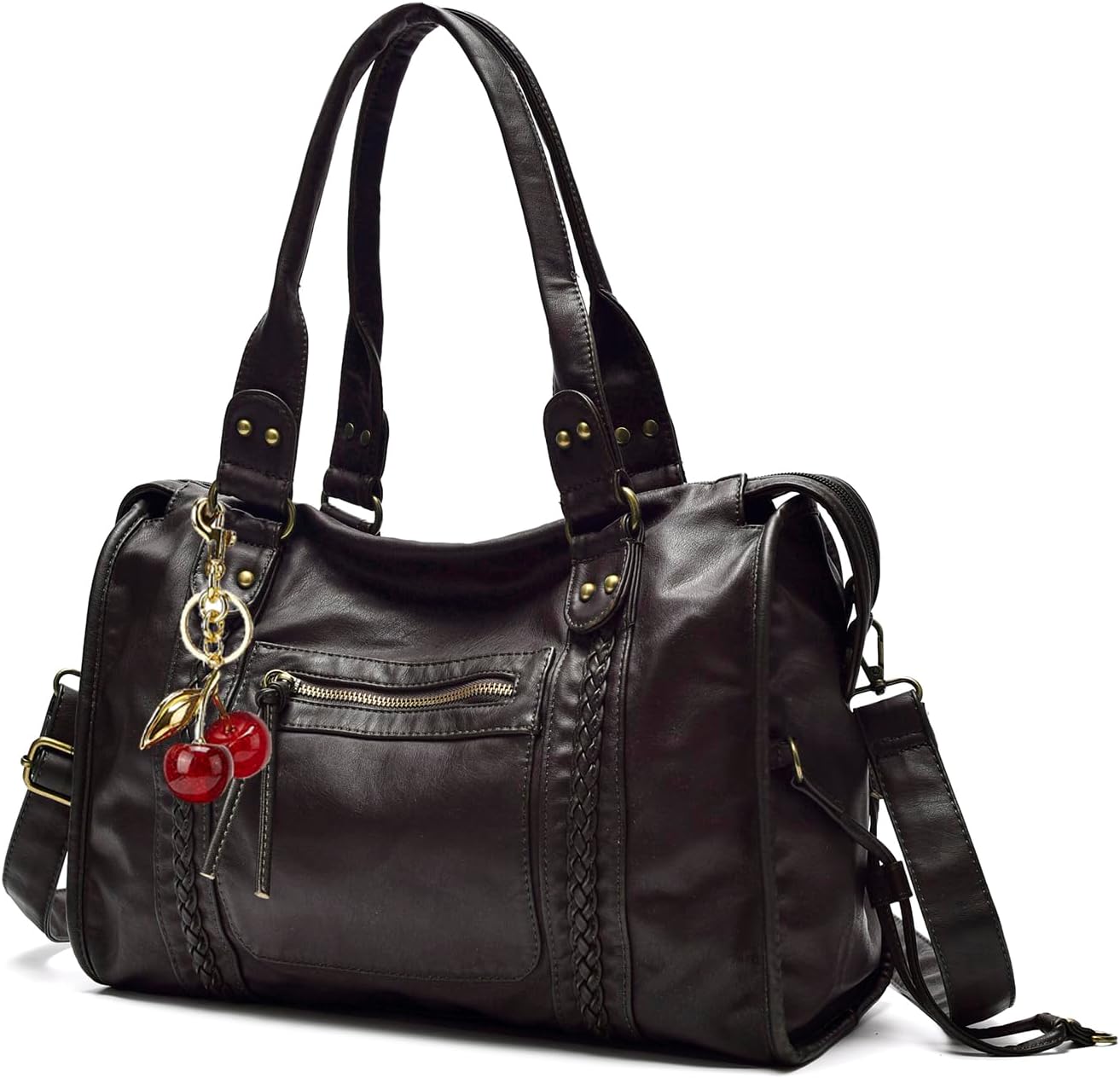 Crossbody Bag for Women,Large Vintage Washed Leather Handbag Purse,Y2K Summer Hobo 2025 Shoulder Work Bags