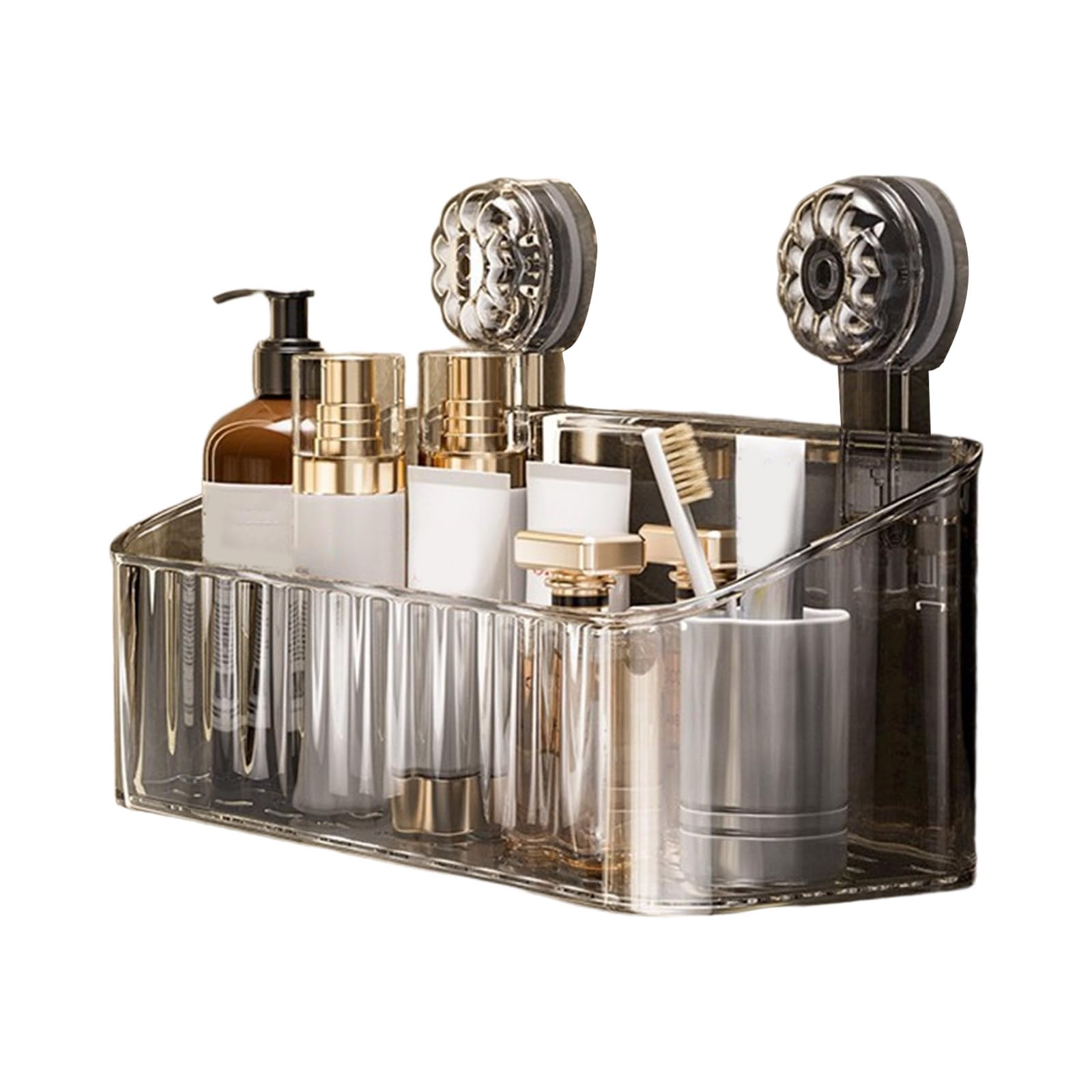 APGLSXY Without Drilling Bathroom Organizers with Strong Suction Cups for Shower Accessory and Toiletries Storage Bathroom Shelf