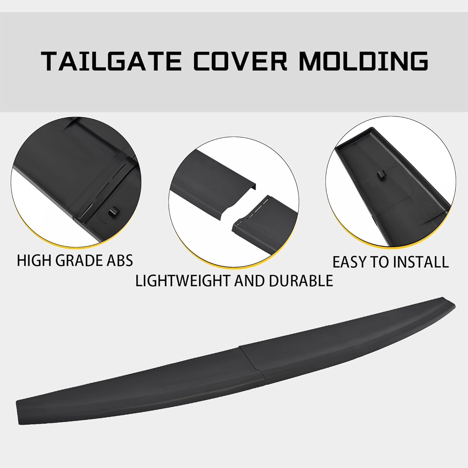 Tailgate Spoiler Molding Cap Compatible with 2009-2019 Ram 1500 2500 3500 Classic Top Protector Cover Lip Replace for CH1909100 55372052AH