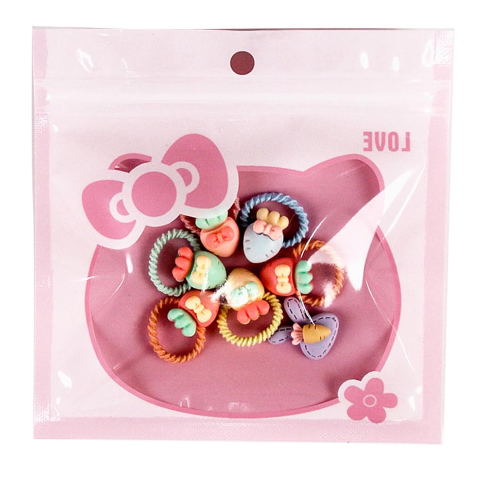 100 Pieces 5.3" Plastic Square Resealable Storage Bags Anime PP Bags Adorable Cartoon Jewelry Gift Bag, Cute Birthday Wedding Gift Packing Bag Pack