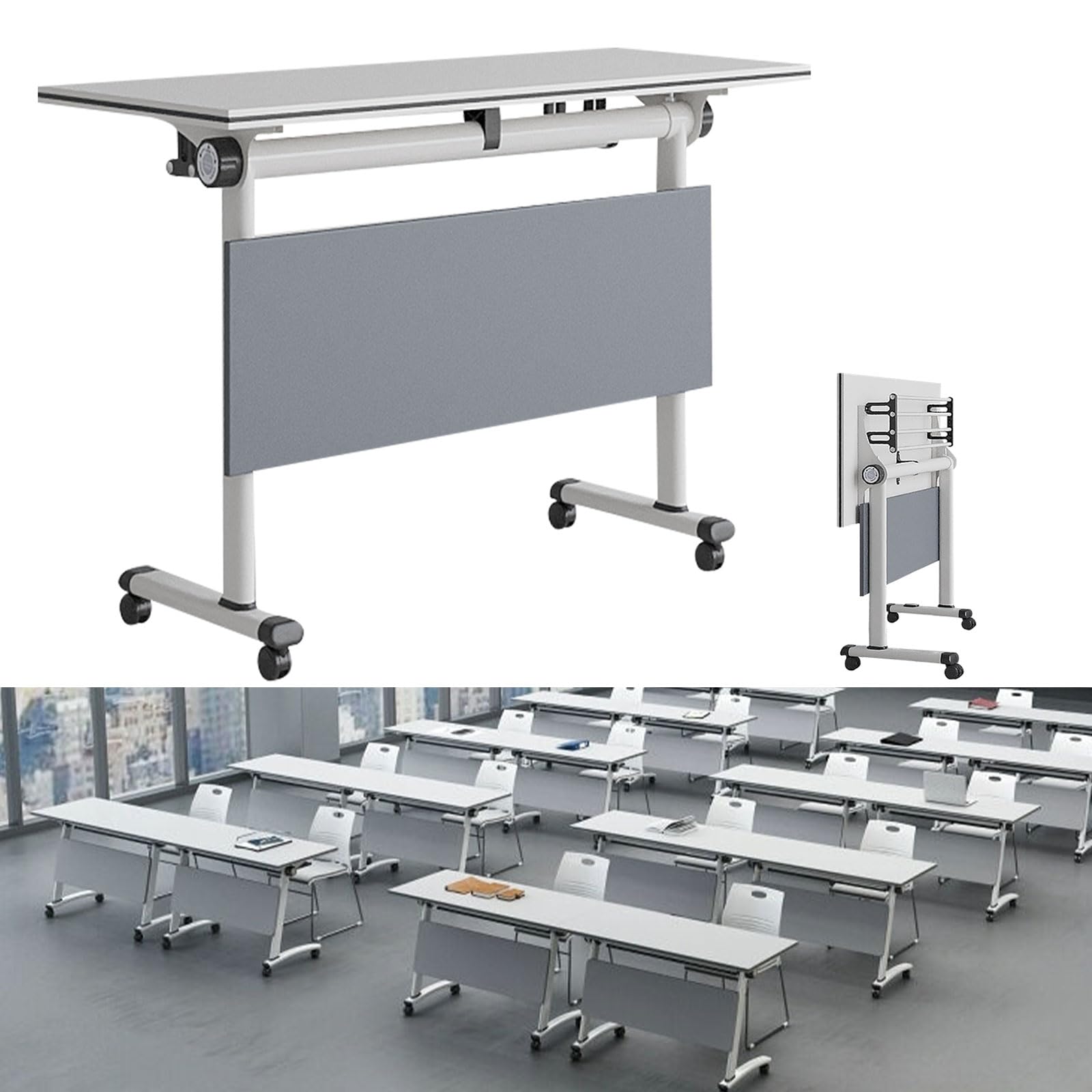 Table de réunion mobile pliante pour configurer rapidement vos salles encombrées