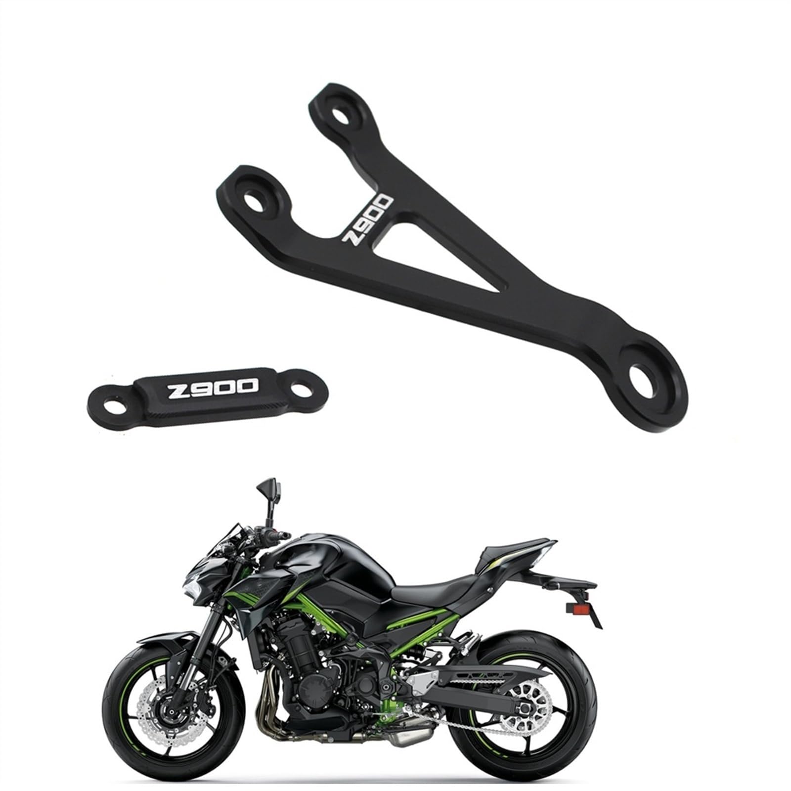 Fireleopard Motorrad CNC Aluminium Auspuffhalter Aufhänger Auspuffhalterung Halterung Kompatibel mit Z 900 Z900 2017 2018 2019 2023