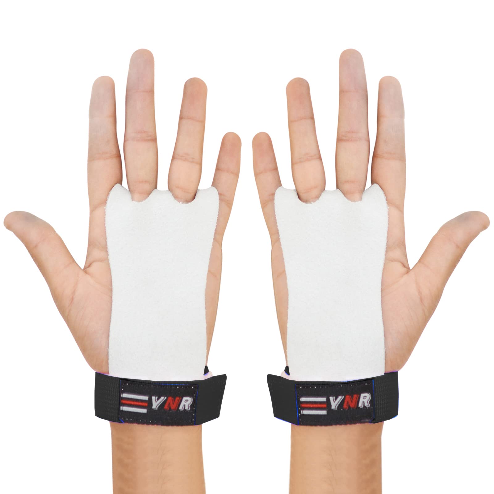 Gymnastics Palm Hand Guards, Junior Children Kids Beginner Grips Palm Protect Gymnastics Leather Training Gloves (M, Black)