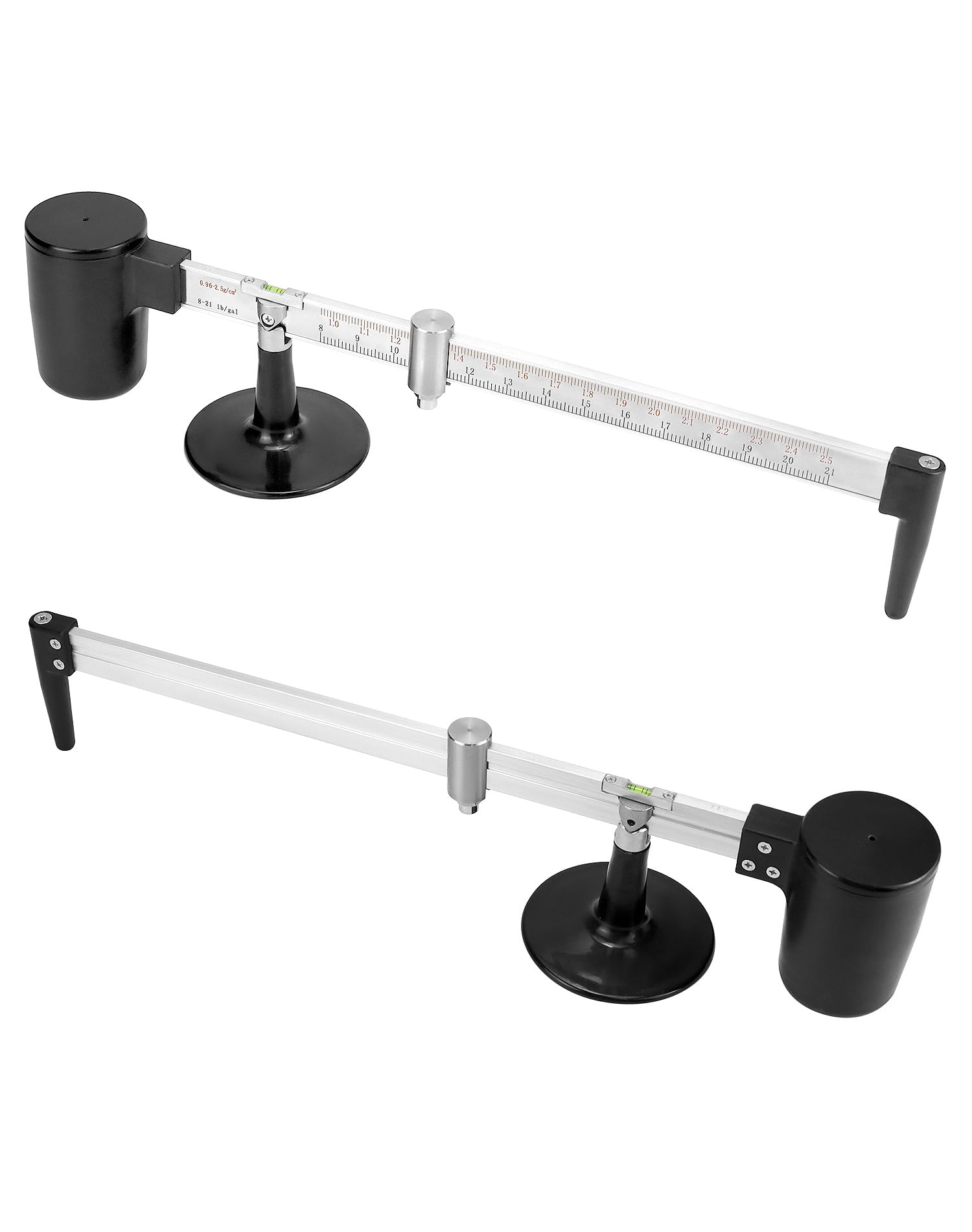 QWORK Hidrómetro de lodo – Densímetro líquido de escala de lodo de plástico de ingeniería 0,96-2,5 g/cm³, grado profesional 0,01 g/cm³, alta precisión y durabilidad, equilibrio de gravedad de lodo