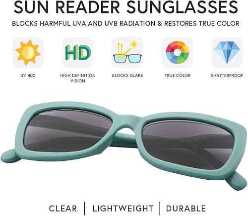 Miniatura 13 de VITENZI Lentes de sol de lectura completa para mujer lentes de sol de lectura tintados con lectores completos integrados Carpi M