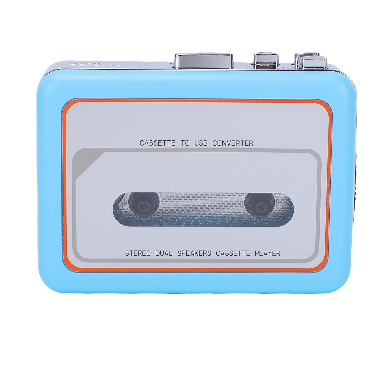 ANGGREK Kaseta na MP3 Konwerter, USB Przenośny Odtwarzacz (BLUE)