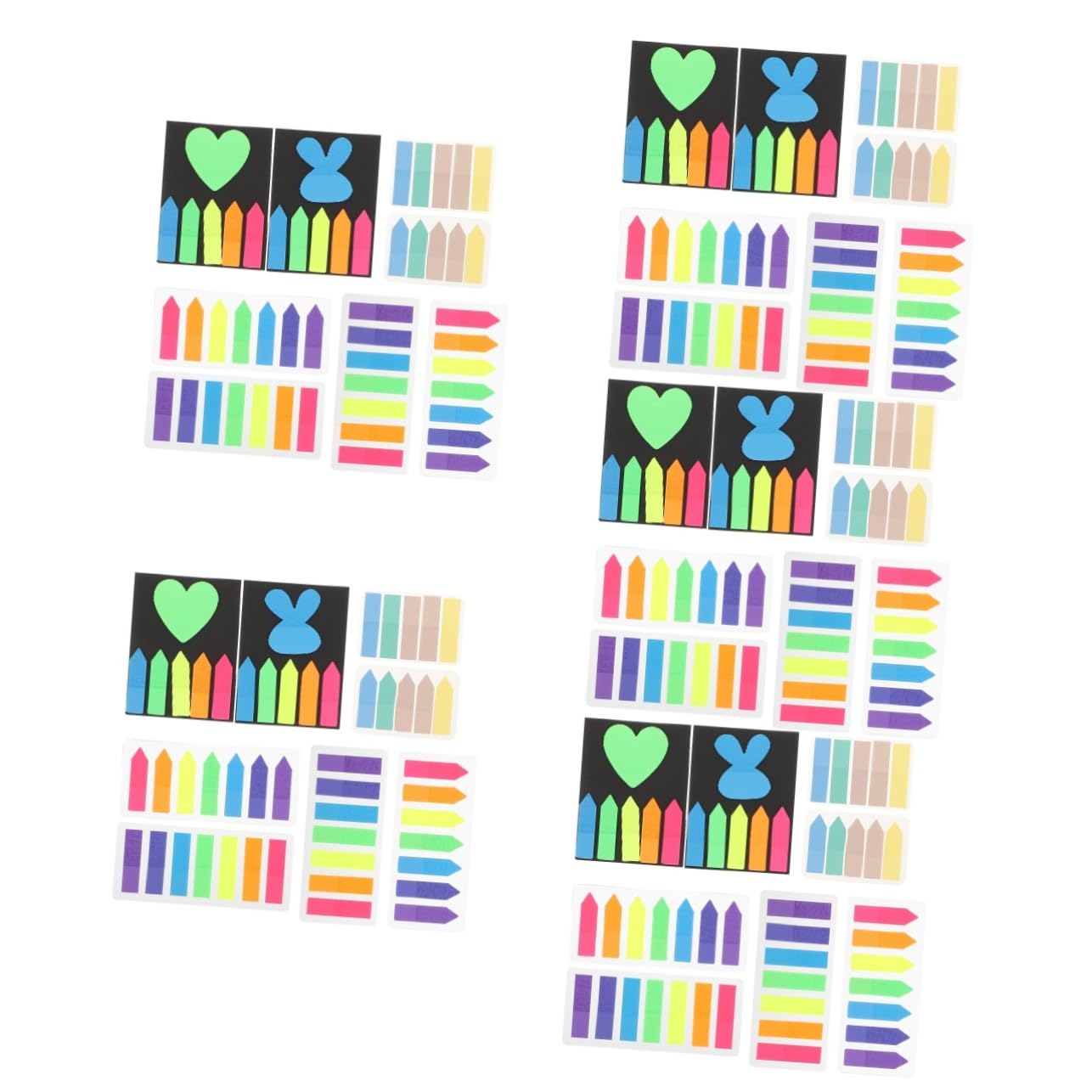 HOMSFOU 5 Sätze Buntes von Haftstreifen Pet Transparente Index Tabs Selbstklebende Notizen für Bücher und Farben Wasserfest für Organisation und Planung