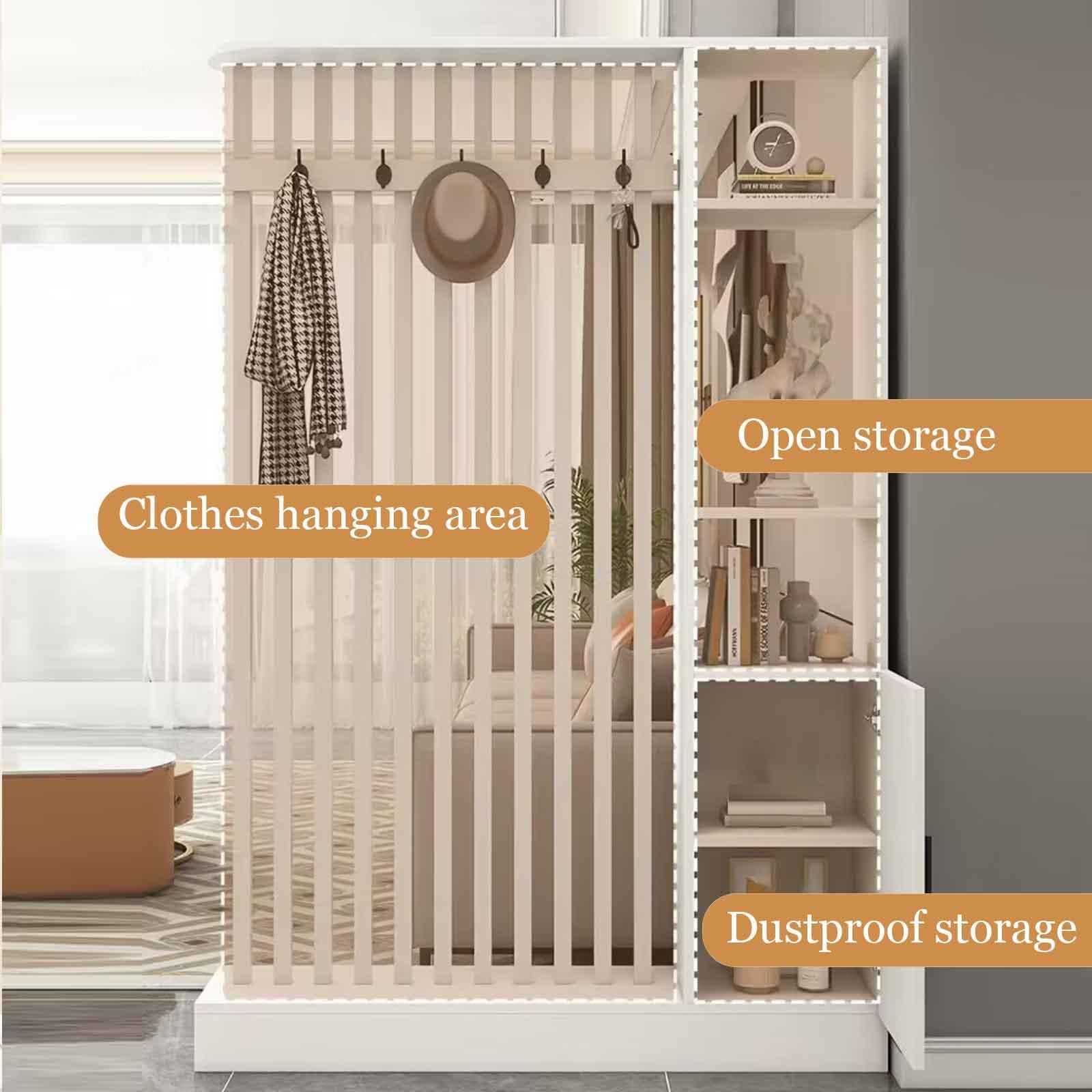 Cloison De Separation Interieur Etagere Séparateur De Pièce,202x80x24cm