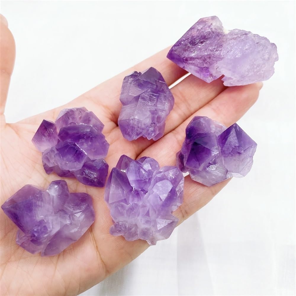 KJEBVHIRS Beautiful Amethyst Cluster Flower Irregular Crystal Quartz Aquarium Gift (Size : 10PCS)