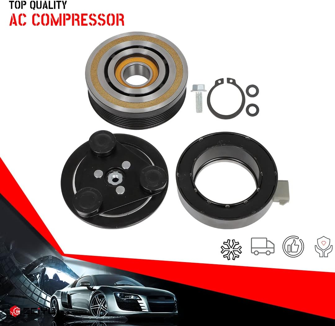 cciyu AC Compressor Clutch 1994-2002 Fit for Ford Crown Victoria 4.6L Auto Repair Compressors Assembly