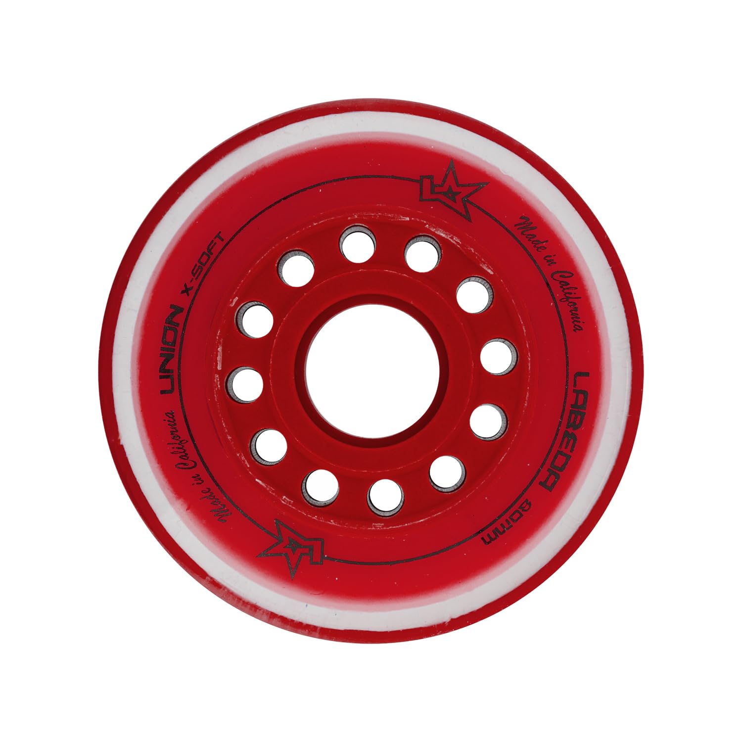 Labeda Inline Roller Hockey Skate Wheels Union Red 76mm 4 Set Bones Swiss