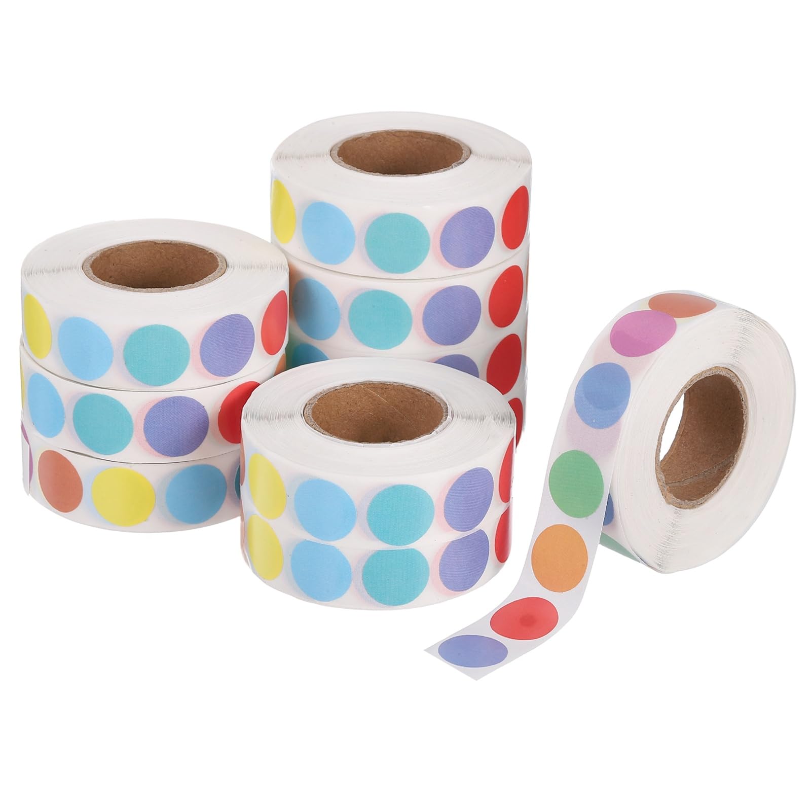 PATIKIL 10000Pcs 10 Roll Colored Dot Stickers, 0.5" Circle Stickers Self Adhesive Circle Price Tag Coding Label for Office Business Yard Sale Garage Sale Home Decor, Colorful