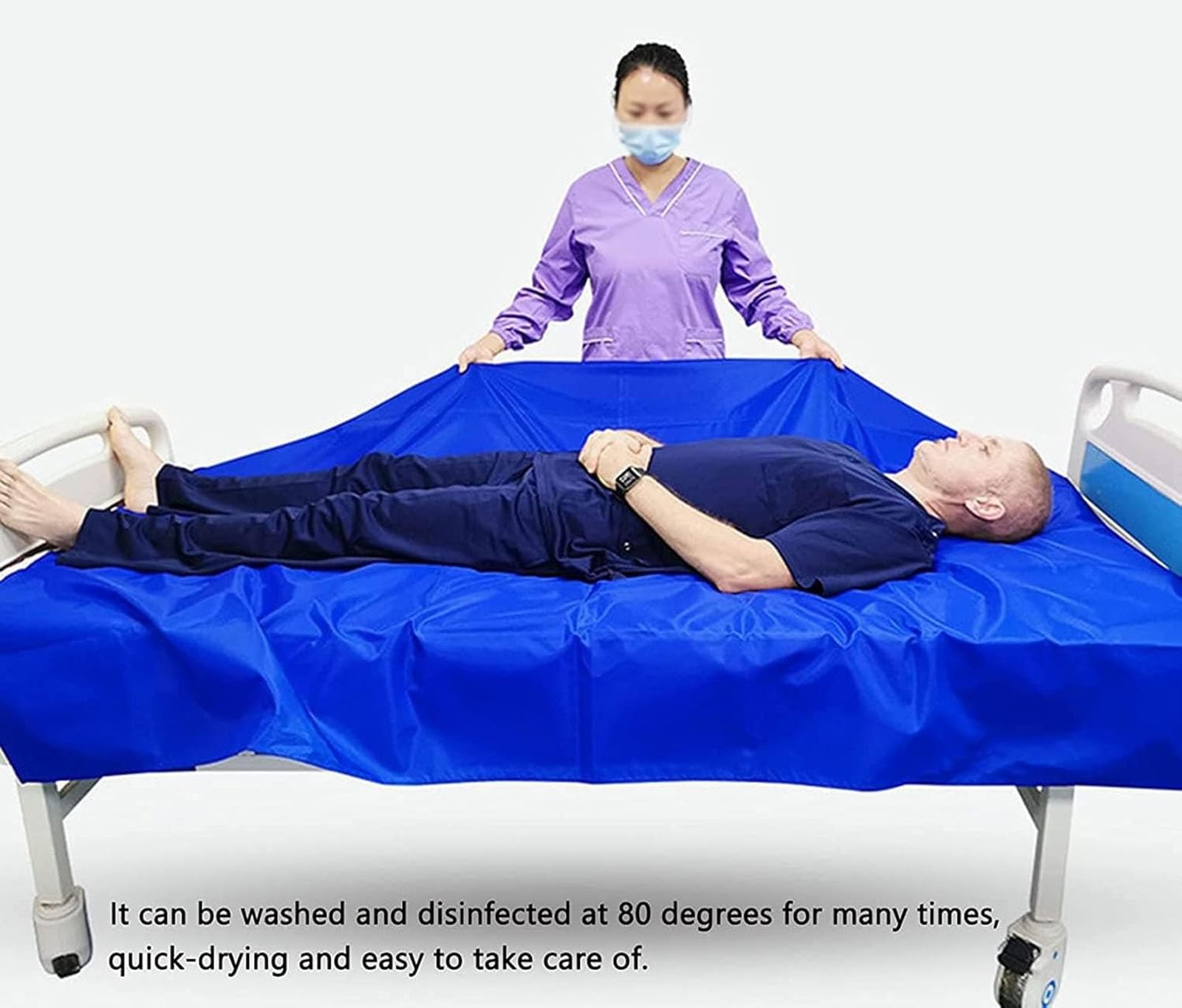 Sábana Deslizante para Pacientes para Traslado de Pacientes y Reposicionamiento en Camas, Hospitales y Cuidados Domiciliarios, Sábanas Deslizantes para Ayudar a Trasladar a Ancianos(200*68cm)