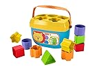 Fisher-Price Babys Erste Bausteine | Babyspielzeug ab 6 Monate, 9 Monate | Steckspiel ab 1 Jahr | Motorikspielzeug ab 6 Monate | Baby-Sortierspiel mit Sortierbox | Lern- & Formensortierspiel, FFC84 Baby's First Blocks Grande, Pequeño