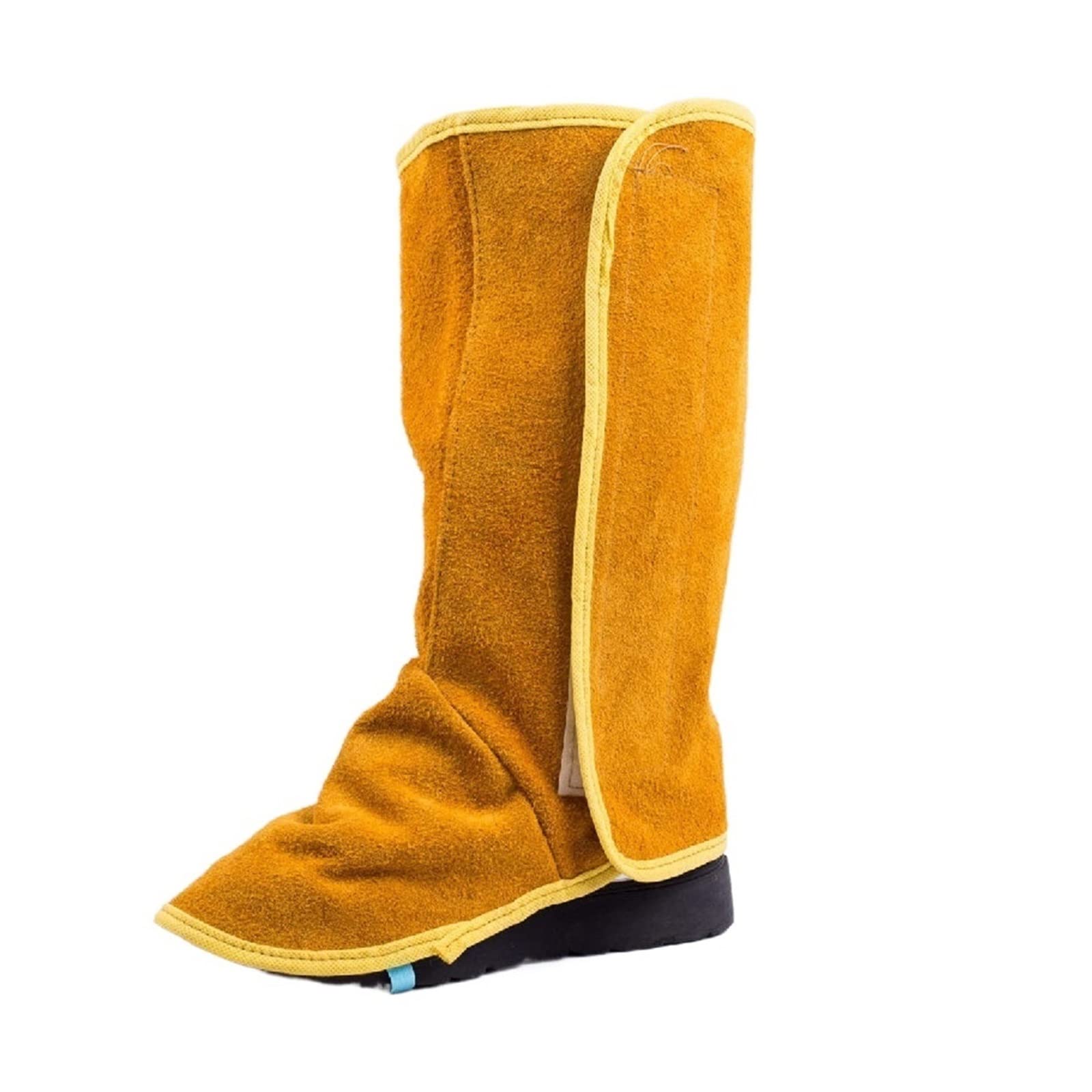 Tablier soudeur, 1 paire Spats de soudage en cuir chaussures de protection des pieds couvrent la chaleur résistante à la flamme de soudage ignifuge couvercle de coque de sécurité(33cm)