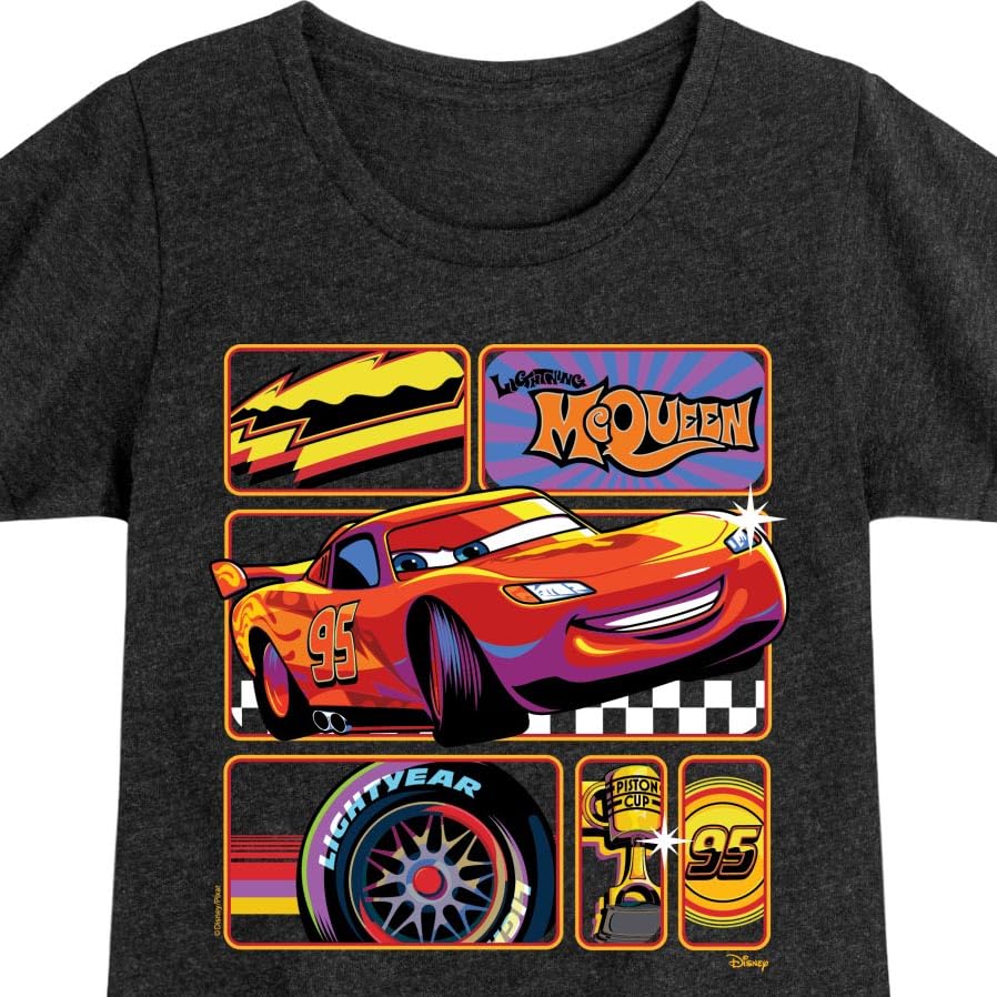 Disney Cars - Lightning McQueen Best Trophies - Toddler & Youth Girls Short Sleeve Graphic T-Shirt3