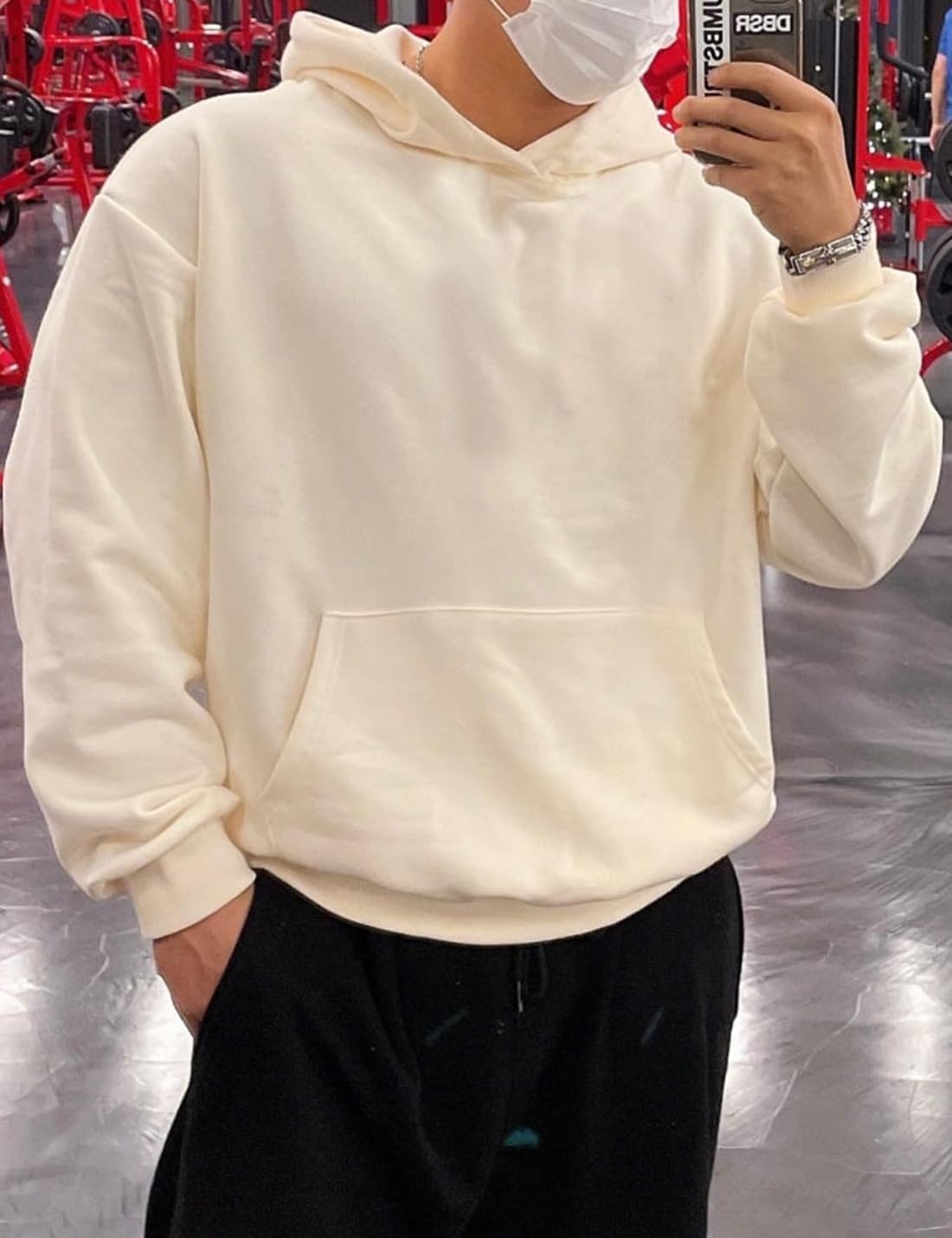 PAODIKUAI Men Hoodie Sweatshirt Loose Fit Fashion Pullover Hoodie Casual Long Sleeve Hooded Sweatshirt with Pocket - Image 5