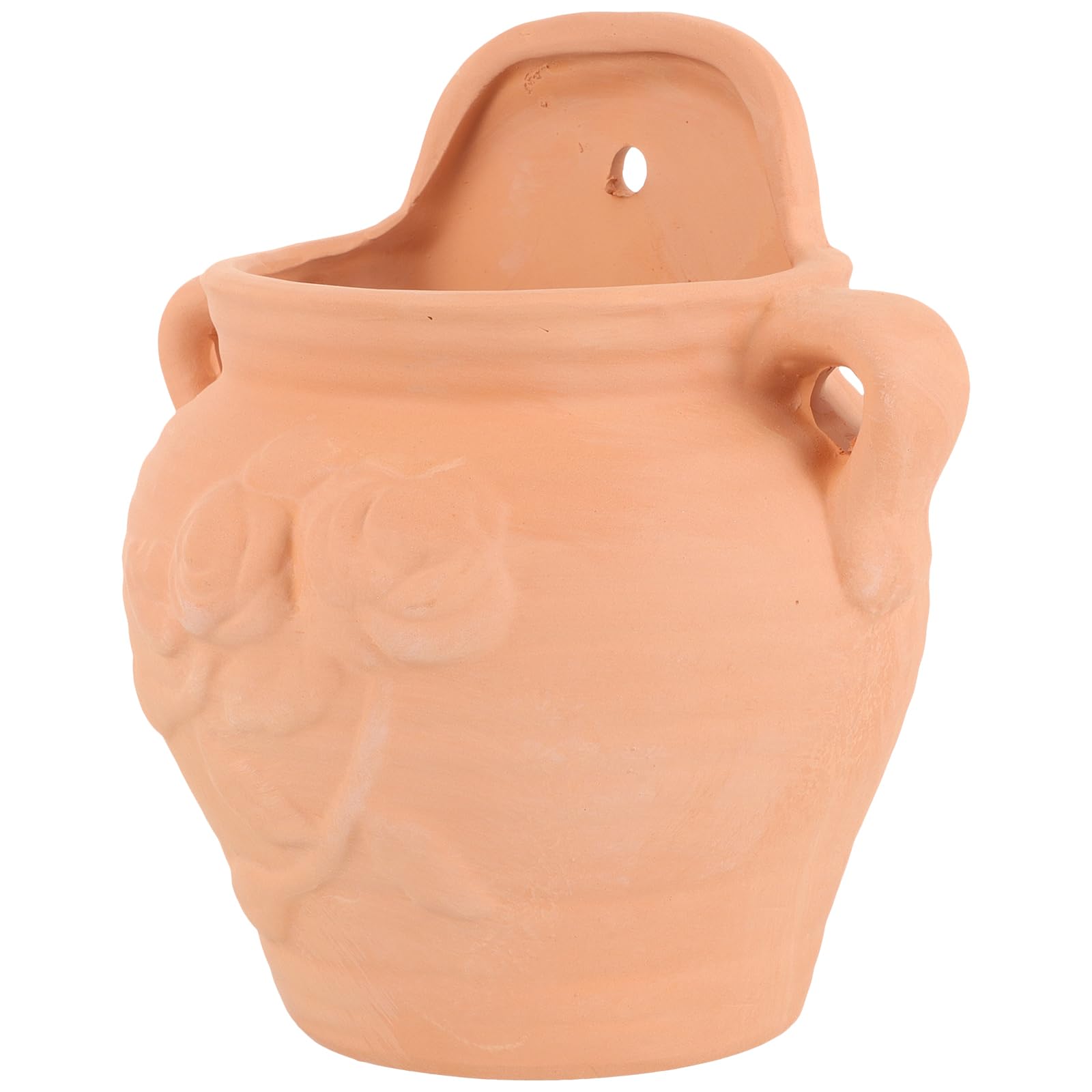 Yardwe Pot De Plante Suspendu en Terre Cuite 6.7 Pouces Jardinière Murale pour Balcon Jardin Intérieur Extérieur Décoration Suspendue pour Plantes Succulentes Et Fleurs